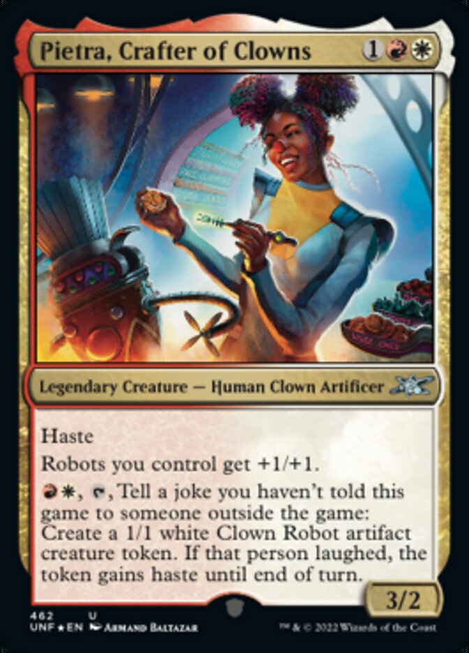 Pietra, Crafter of Clowns (Galaxy Foil) [Unfinity] | Anubis Games and Hobby