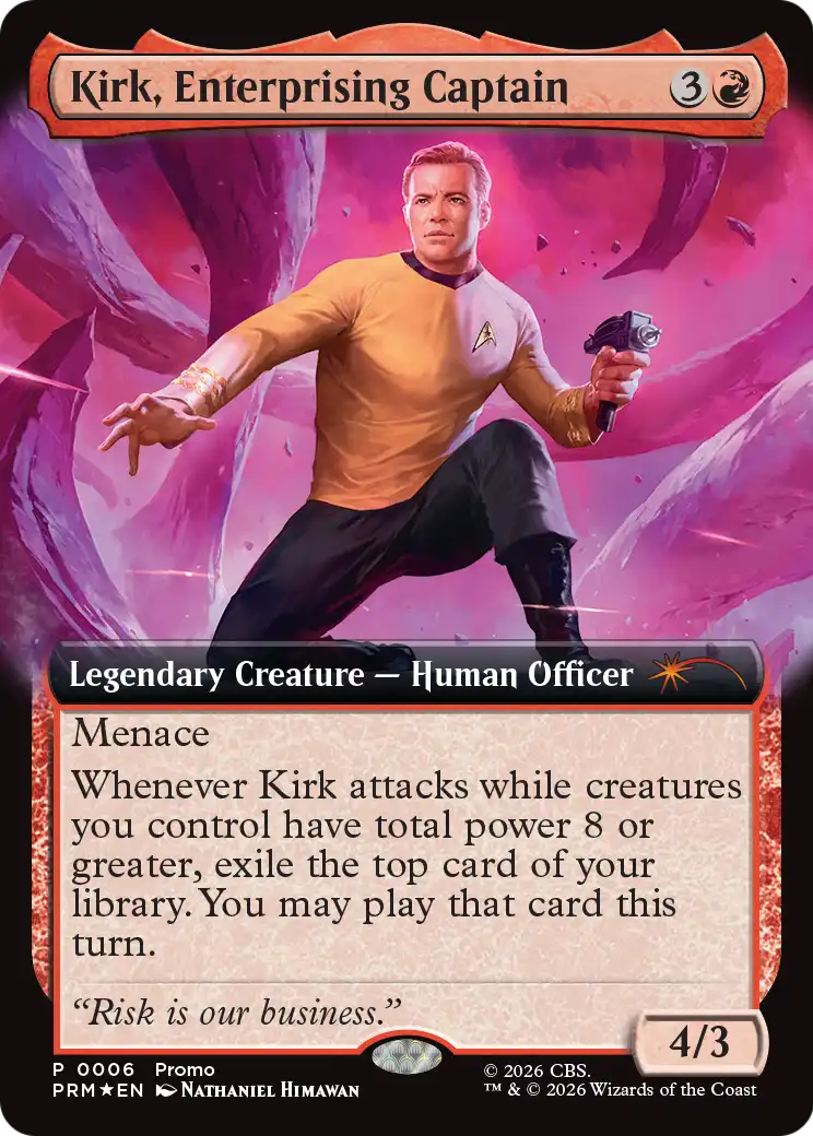 Kirk, Enterprising Captain (Extended Art) [Media Promos] | Anubis Games and Hobby