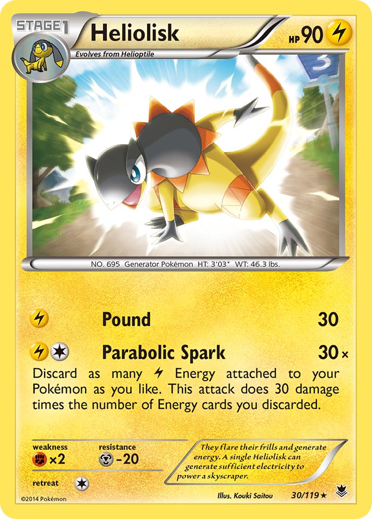 Heliolisk (30/119) (Theme Deck Exclusive) [XY: Phantom Forces] | Anubis Games and Hobby