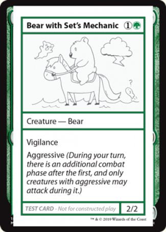 Bear with Set's Mechanic (2021 Edition) [Mystery Booster Playtest Cards] | Anubis Games and Hobby