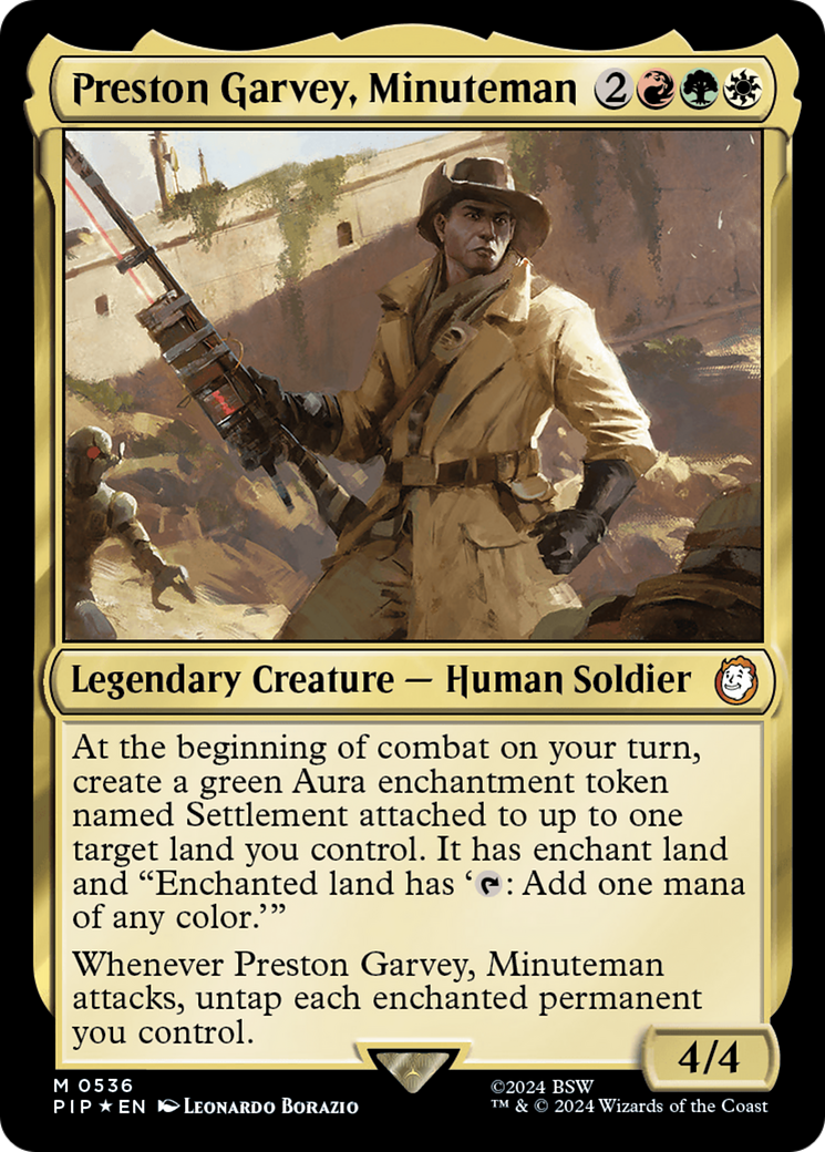Preston Garvey, Minuteman (Surge Foil) [Fallout] | Anubis Games and Hobby