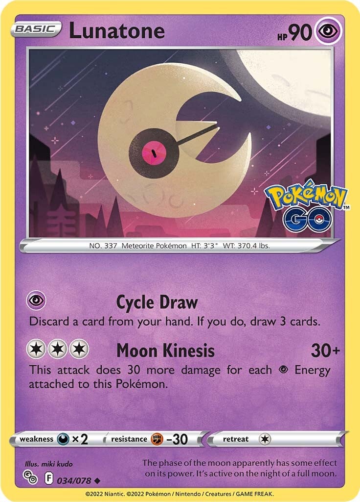 Lunatone (034/078) [Pokémon GO] | Anubis Games and Hobby