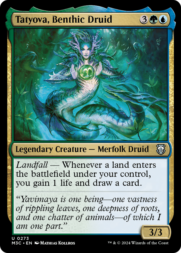 Tatyova, Benthic Druid (Ripple Foil) [Modern Horizons 3 Commander] | Anubis Games and Hobby