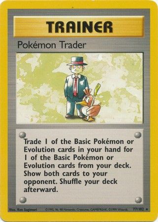 Pokemon Trader (77/102) [Base Set Unlimited] | Anubis Games and Hobby