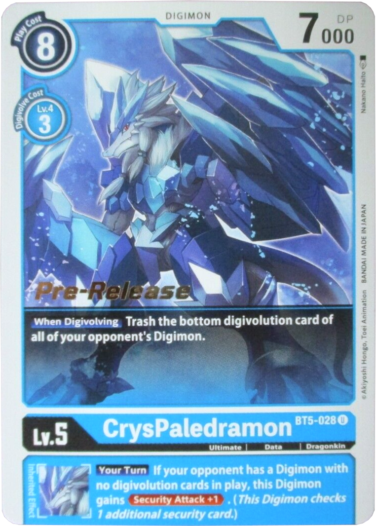 CrysPaledramon [BT5-028] [Battle of Omni Pre-Release Promos] | Anubis Games and Hobby
