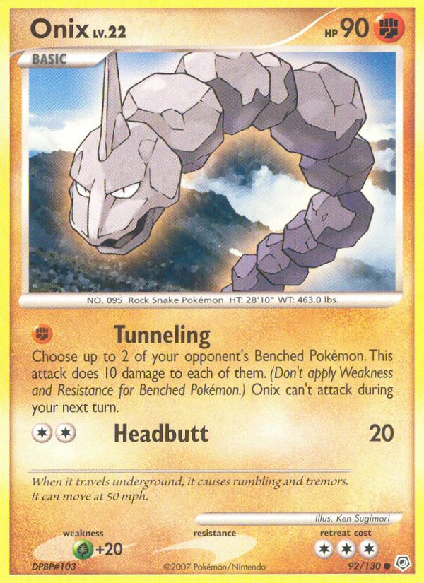 Onix (92/130) [Diamond & Pearl: Base Set] | Anubis Games and Hobby