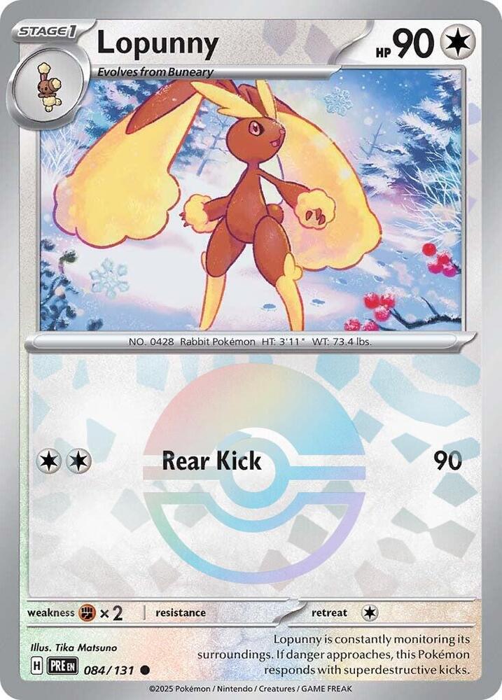 Lopunny (084/131) (Poke Ball Pattern) [Scarlet & Violet: Prismatic Evolutions] | Anubis Games and Hobby
