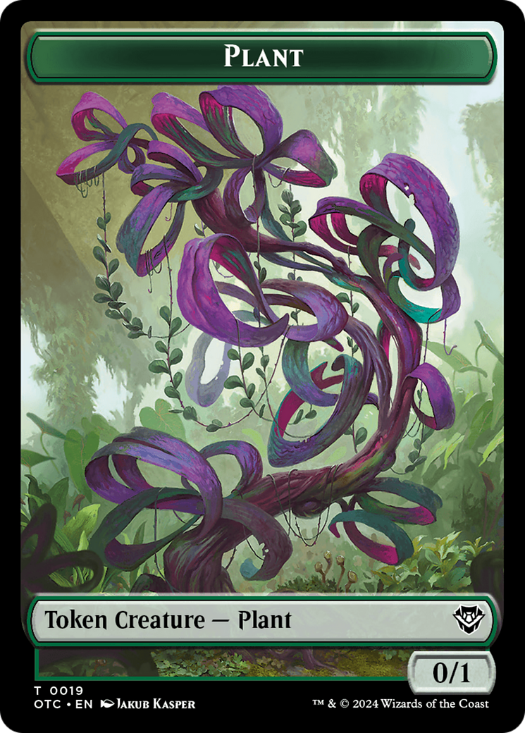 Plant Warrior // Plant Double-Sided Token [Outlaws of Thunder Junction Commander Tokens] | Anubis Games and Hobby