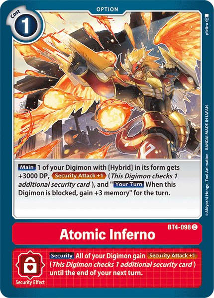 Atomic Inferno [BT4-098] [Great Legend] | Anubis Games and Hobby