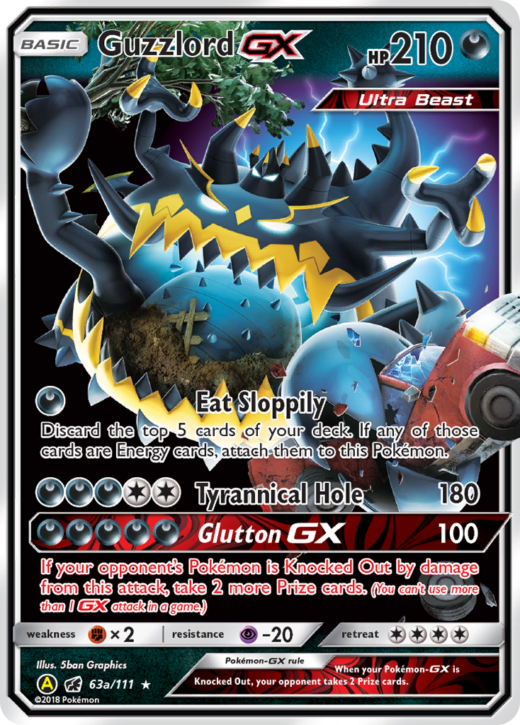 Guzzlord GX (63a/111) [Alternate Art Promos] | Anubis Games and Hobby