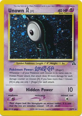 Unown [A] (14/75) [Neo Discovery Unlimited] | Anubis Games and Hobby