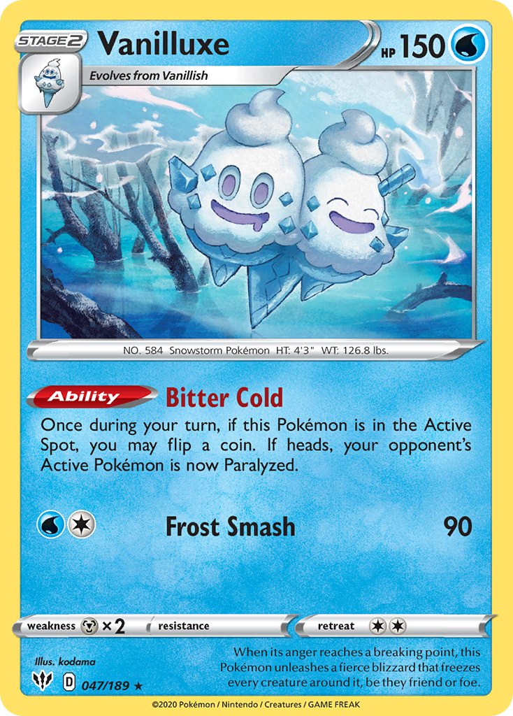 Vanilluxe (047/189) [Sword & Shield: Darkness Ablaze] | Anubis Games and Hobby