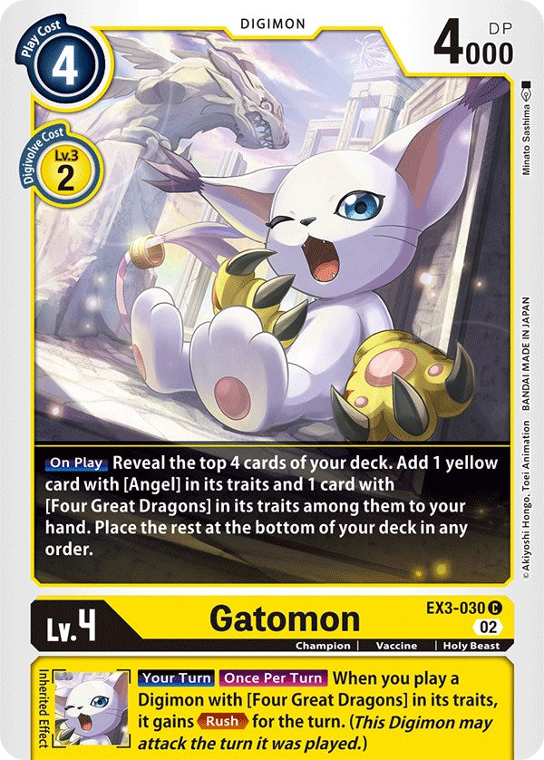 Gatomon [EX3-030] [Draconic Roar] | Anubis Games and Hobby