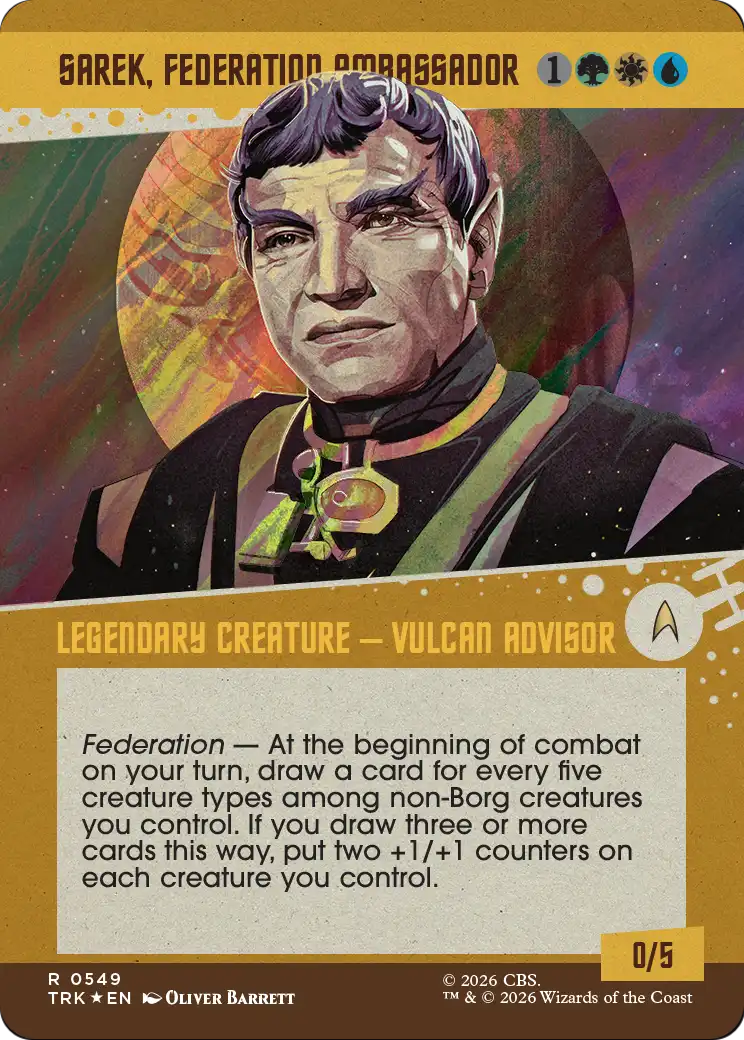 Sarek, Federation Ambassador (Showcase) (Surge Foil) [Star Trek] | Anubis Games and Hobby