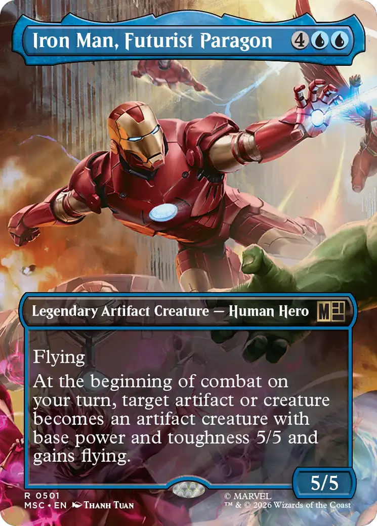 Iron Man, Futurist Paragon (Borderless) [Marvel Super Heroes Commander] | Anubis Games and Hobby