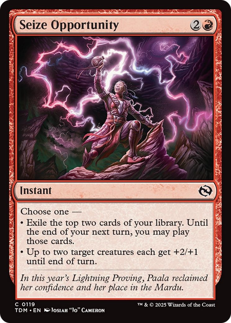 Seize Opportunity [Tarkir: Dragonstorm] | Anubis Games and Hobby