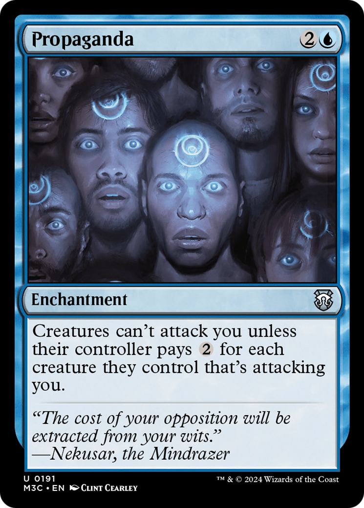 Propaganda (Ripple Foil) [Modern Horizons 3 Commander] | Anubis Games and Hobby