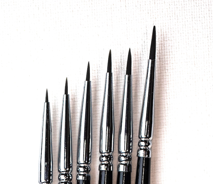 Maxton Black 6pc Brush Set | Anubis Games and Hobby
