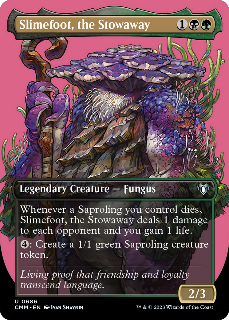 Slimefoot, the Stowaway (Borderless Profile) [Commander Masters] | Anubis Games and Hobby