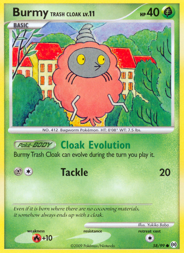 Burmy Trash Cloak (58/99) [Platinum: Arceus] | Anubis Games and Hobby