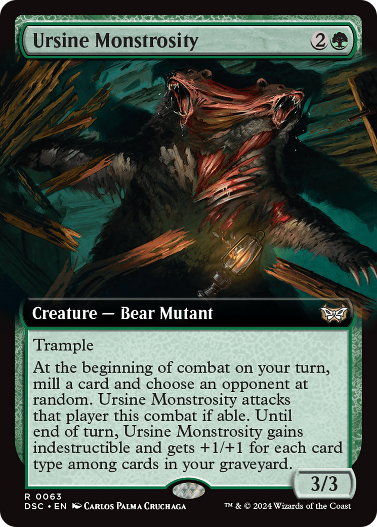 Ursine Monstrosity (Extended Art) [Duskmourn: House of Horror Commander] | Anubis Games and Hobby