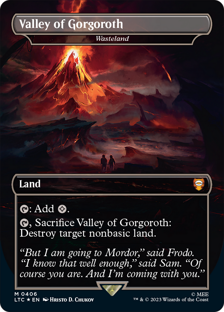 Valley of Gorgoroth - Wasteland (Surge Foil Realms and Relics) [The Lord of the Rings: Tales of Middle-Earth Commander] | Anubis Games and Hobby