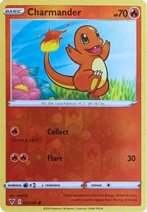 Charmander (023/185) (Reverse Cosmos Holo) [Sword & Shield: Vivid Voltage] | Anubis Games and Hobby