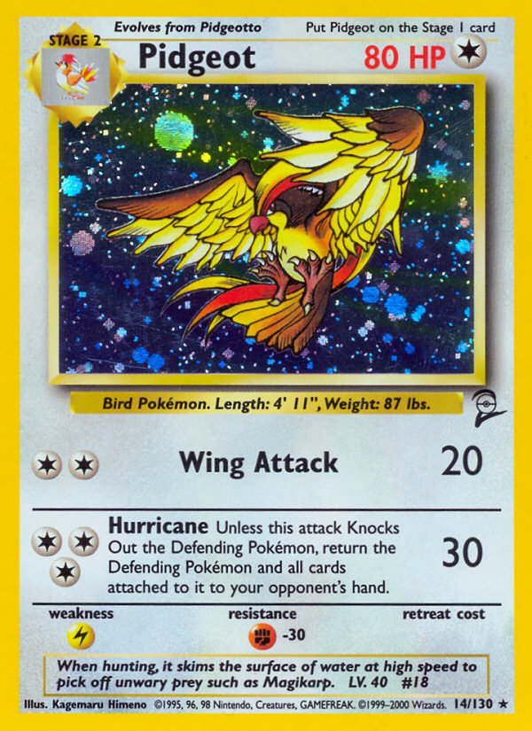 Pidgeot (14/130) [Base Set 2] | Anubis Games and Hobby