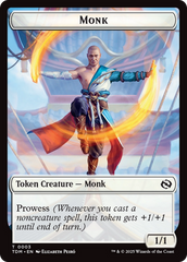 Monk // Treasure Double-Sided Token [Tarkir: Dragonstorm Commander Tokens] | Anubis Games and Hobby