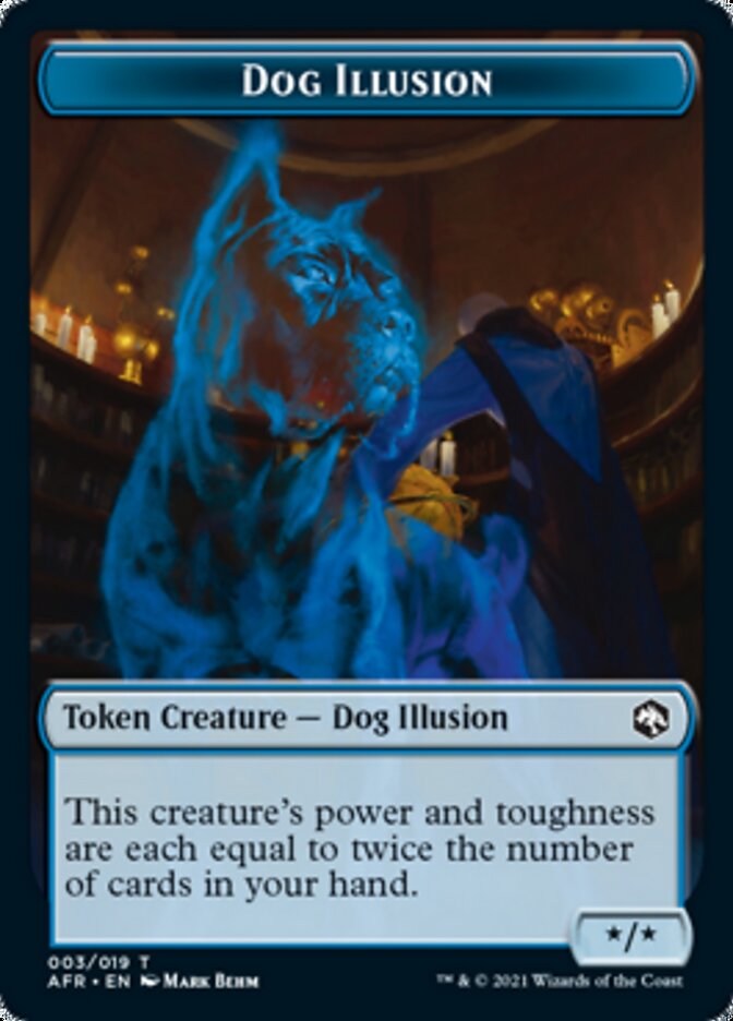 Dog Illusion // Ellywick Tumblestrum Emblem Double-Sided Token [Dungeons & Dragons: Adventures in the Forgotten Realms Tokens] | Anubis Games and Hobby