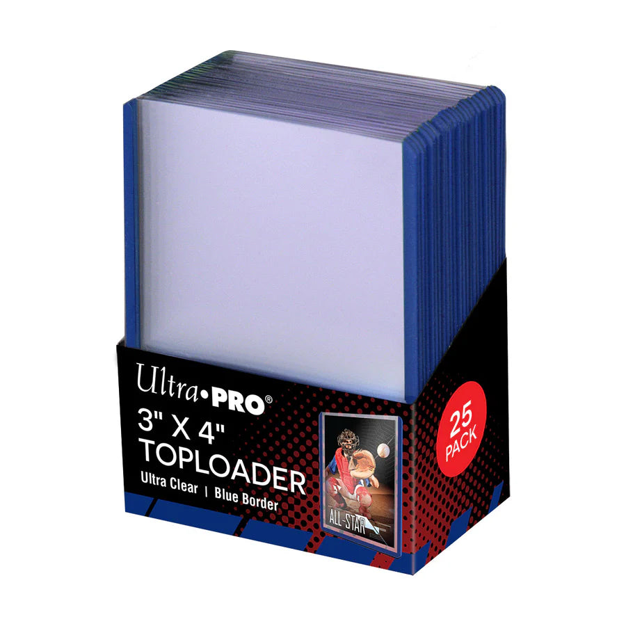 Ultra Pro Toploader 3"x 4" - Blue Border | Anubis Games and Hobby