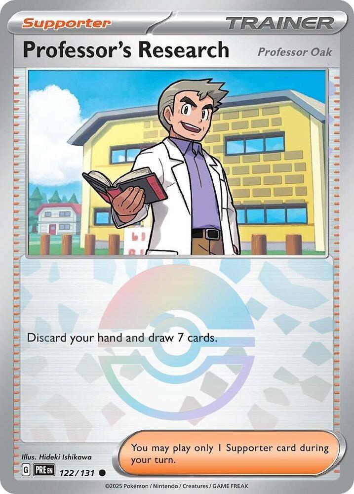 Professor's Research (122/131) [Professor Oak] (Poke Ball Pattern) [Scarlet & Violet: Prismatic Evolutions] | Anubis Games and Hobby