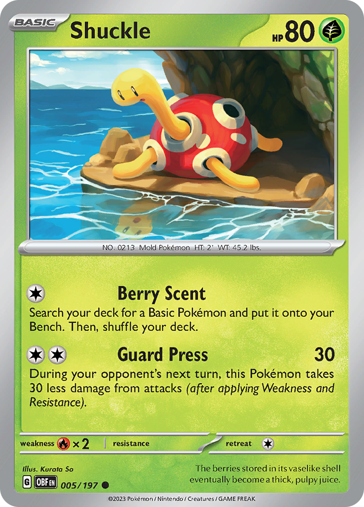 Shuckle (005/197) [Scarlet & Violet: Obsidian Flames] | Anubis Games and Hobby