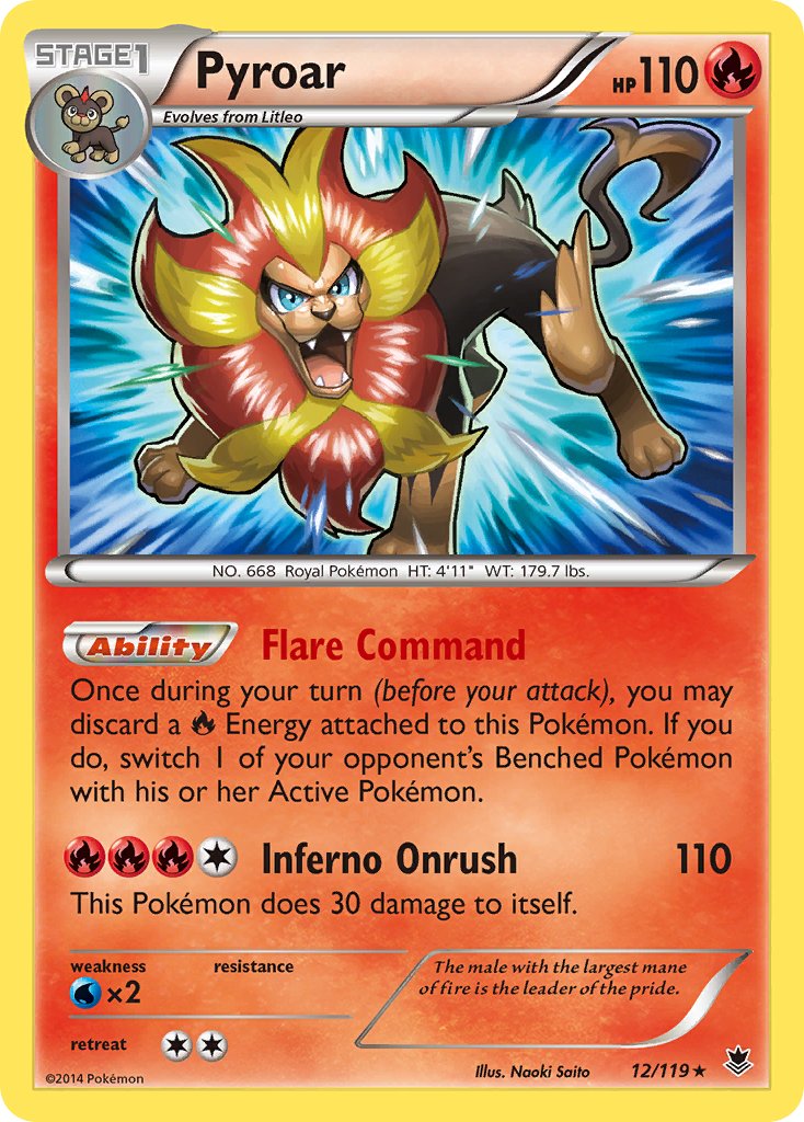 Pyroar (12/119) (Theme Deck Exclusive) [XY: Phantom Forces] | Anubis Games and Hobby
