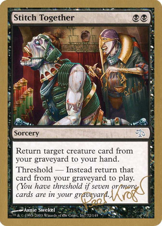 Stitch Together (Peer Kroger) [World Championship Decks 2003] | Anubis Games and Hobby