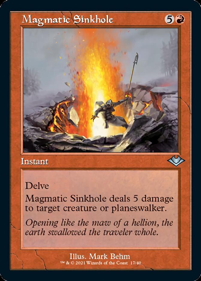 Magmatic Sinkhole (Retro Foil Etched) [Modern Horizons] | Anubis Games and Hobby