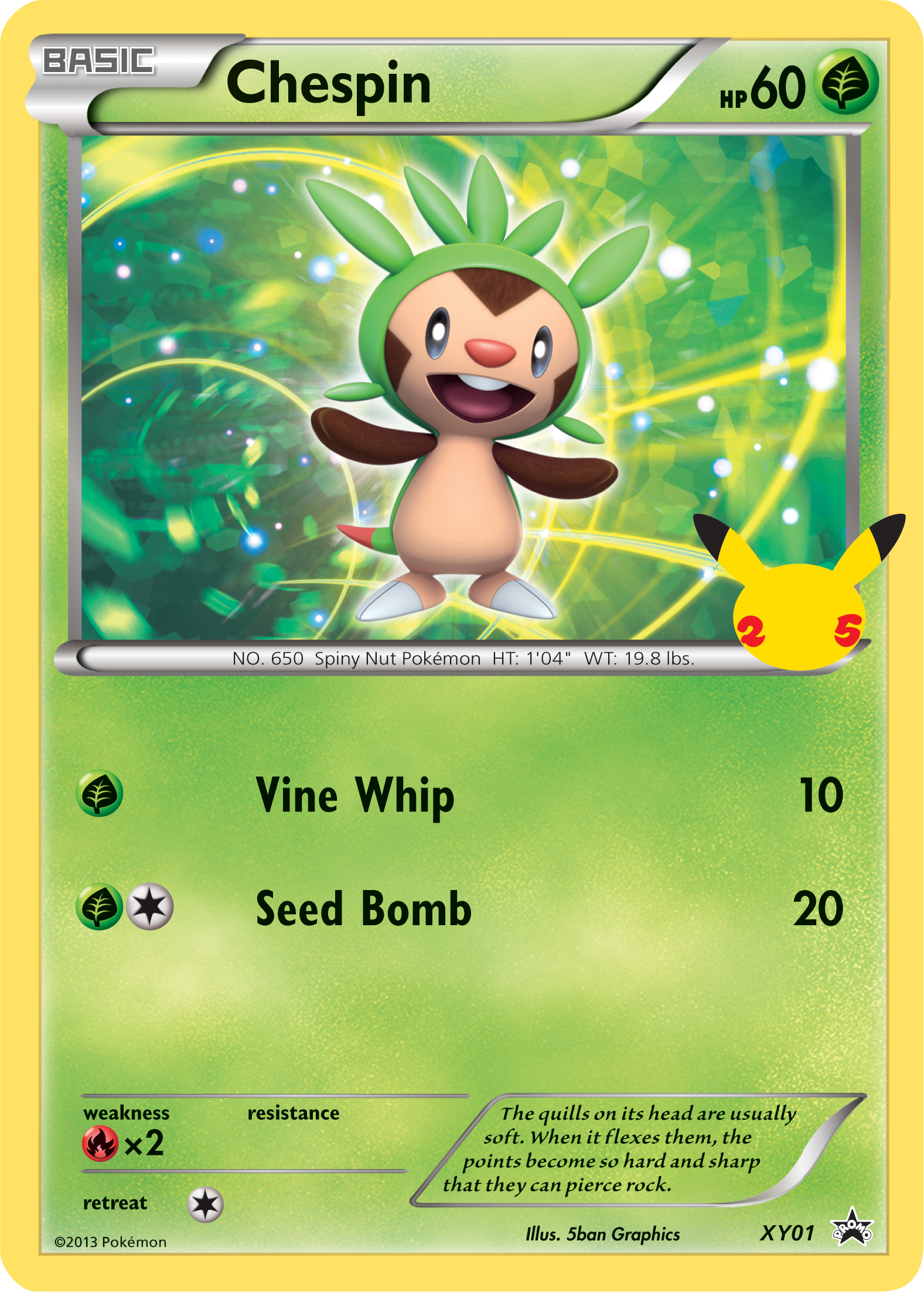 Chespin (XY01) (Jumbo Card) [First Partner Pack] | Anubis Games and Hobby