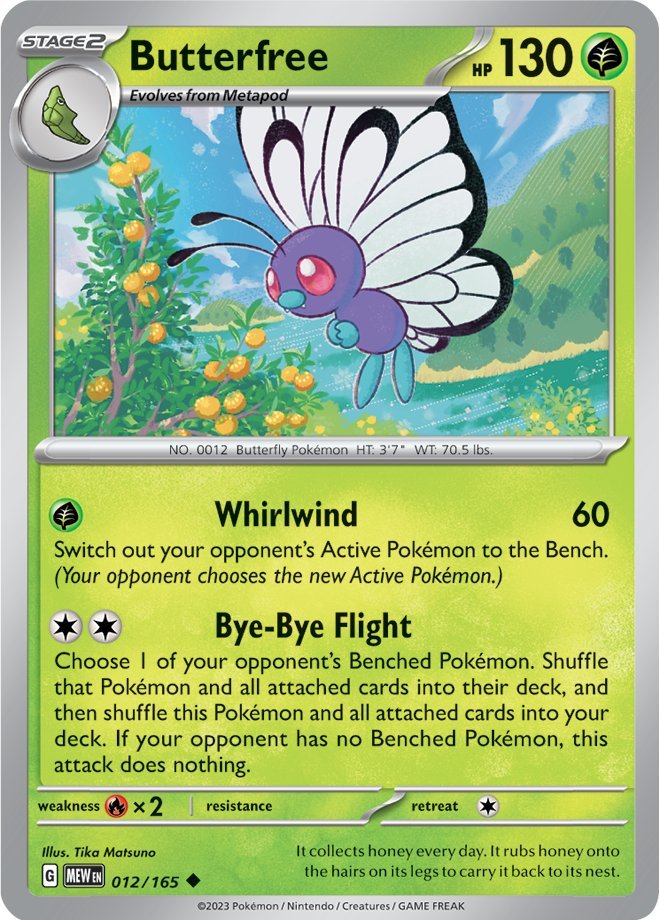 Butterfree (012/165) [Scarlet & Violet: 151] | Anubis Games and Hobby