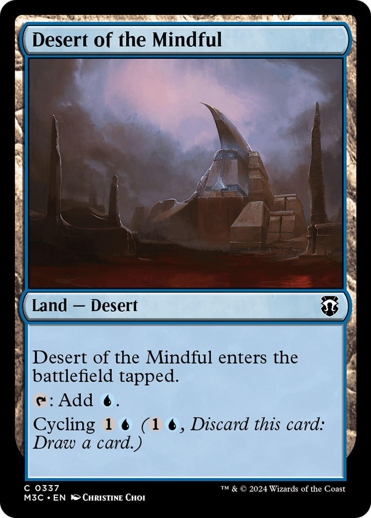 Desert of the Mindful (Ripple Foil) [Modern Horizons 3 Commander] | Anubis Games and Hobby