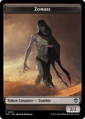 Zombie // Ox Warrior Double-Sided Token [Outlaws of Thunder Junction Commander Tokens] | Anubis Games and Hobby