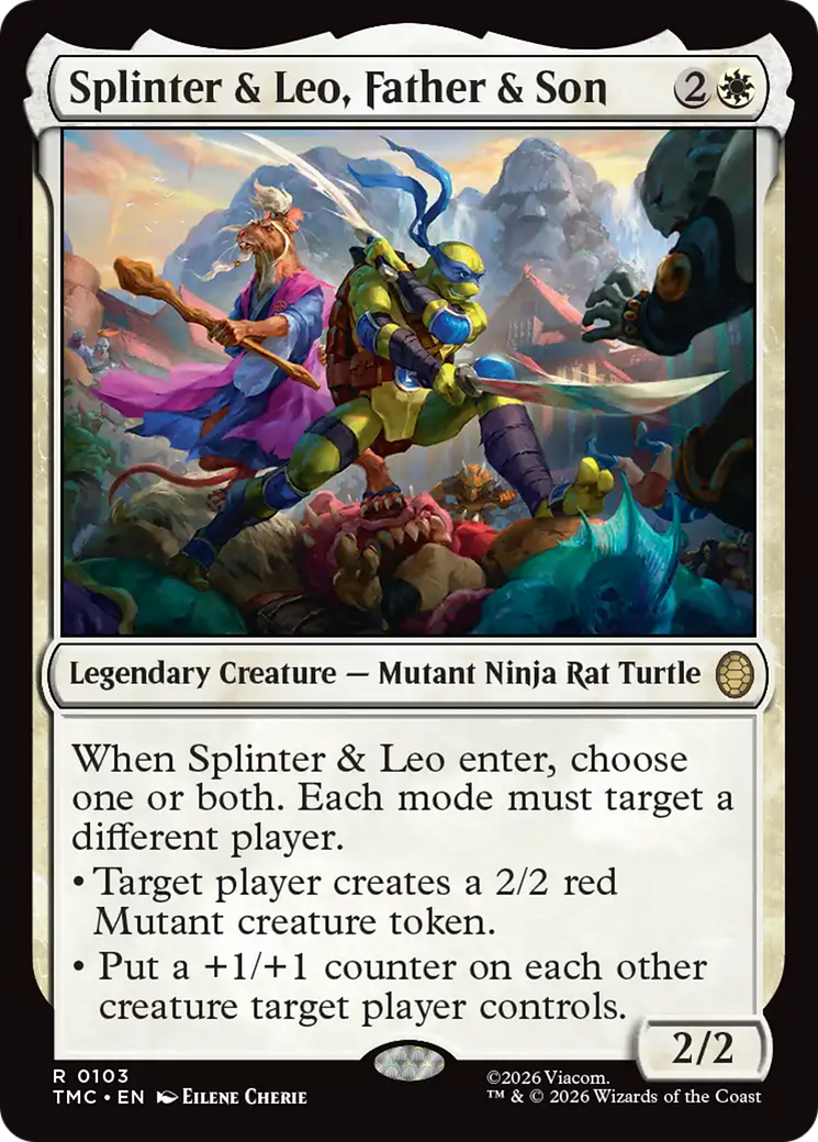 Splinter & Leo, Father & Son [Teenage Mutant Ninja Turtles Commander] | Anubis Games and Hobby