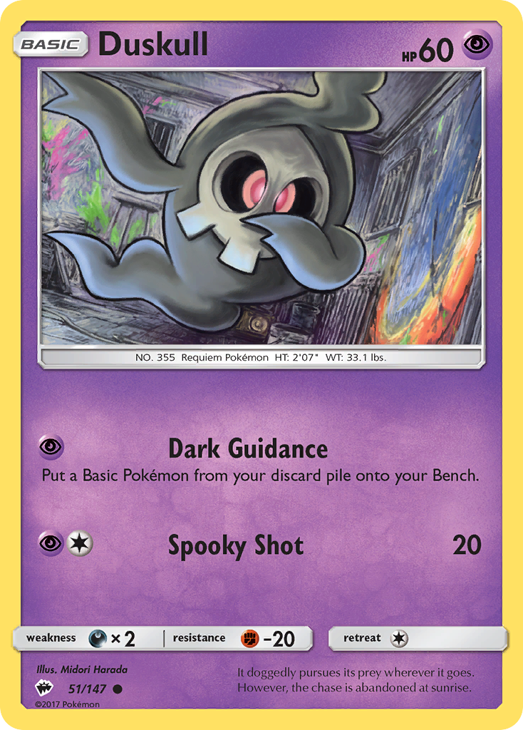 Duskull (51/147) [Sun & Moon: Burning Shadows] | Anubis Games and Hobby