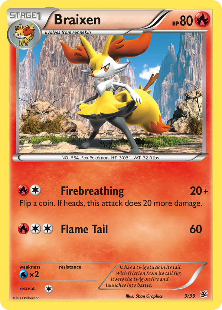 Braixen (9/39) [XY: Kalos Starter Set] | Anubis Games and Hobby