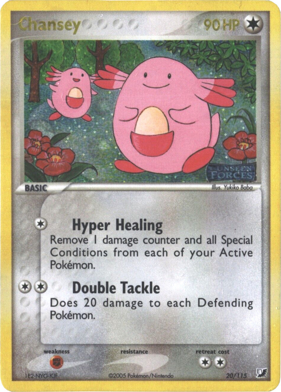 Chansey (20/115) (Stamped) [EX: Unseen Forces] | Anubis Games and Hobby