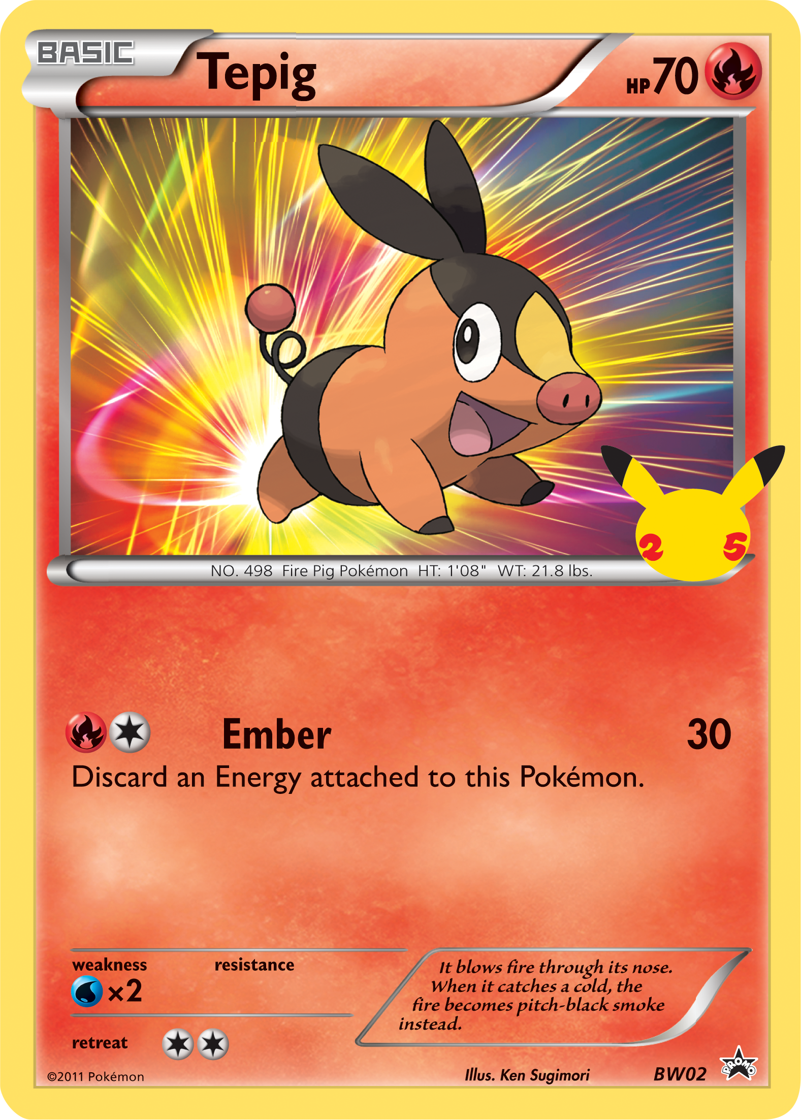 Tepig (BW02) (Jumbo Card) [First Partner Pack] | Anubis Games and Hobby