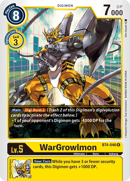 WarGrowlmon [BT4-046] [Great Legend] | Anubis Games and Hobby