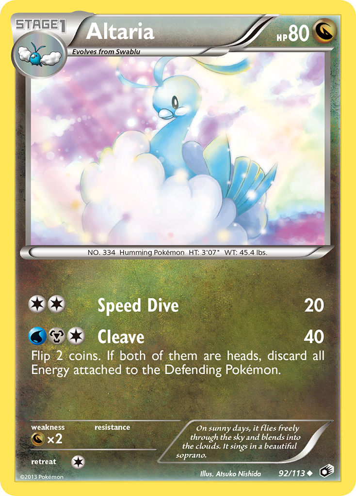 Altaria (92/113) [Black & White: Legendary Treasures] | Anubis Games and Hobby