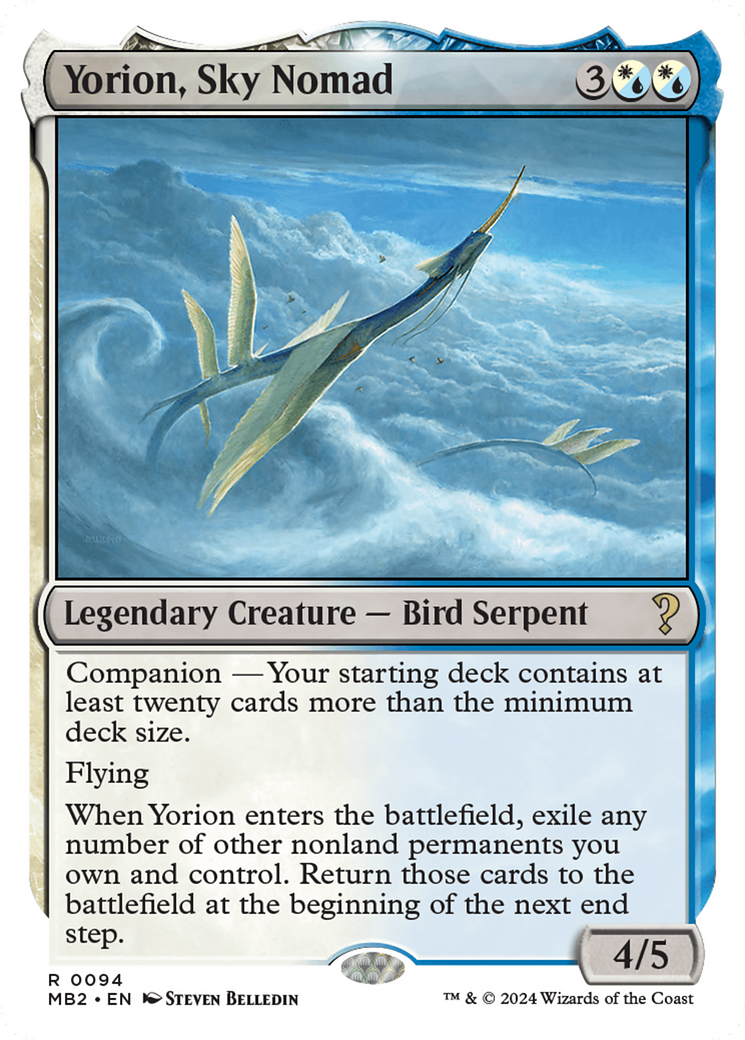 Yorion, Sky Nomad (White Border) [Mystery Booster 2] | Anubis Games and Hobby