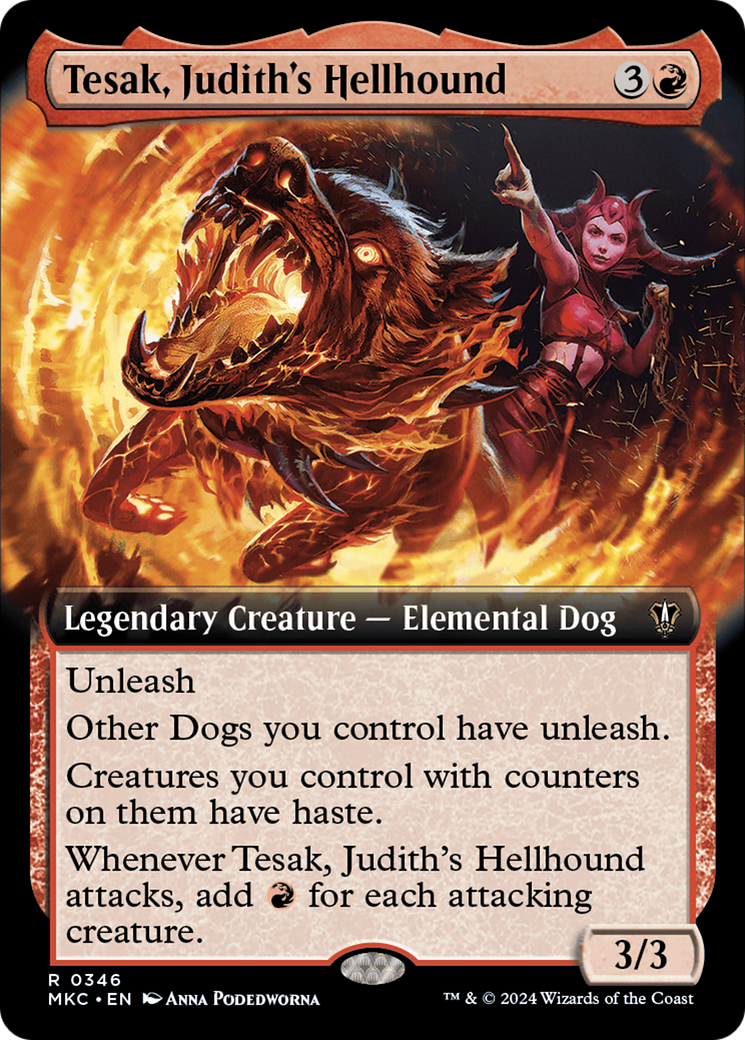 Tesak, Judith's Hellhound (Extended Art) [Murders at Karlov Manor Commander] | Anubis Games and Hobby