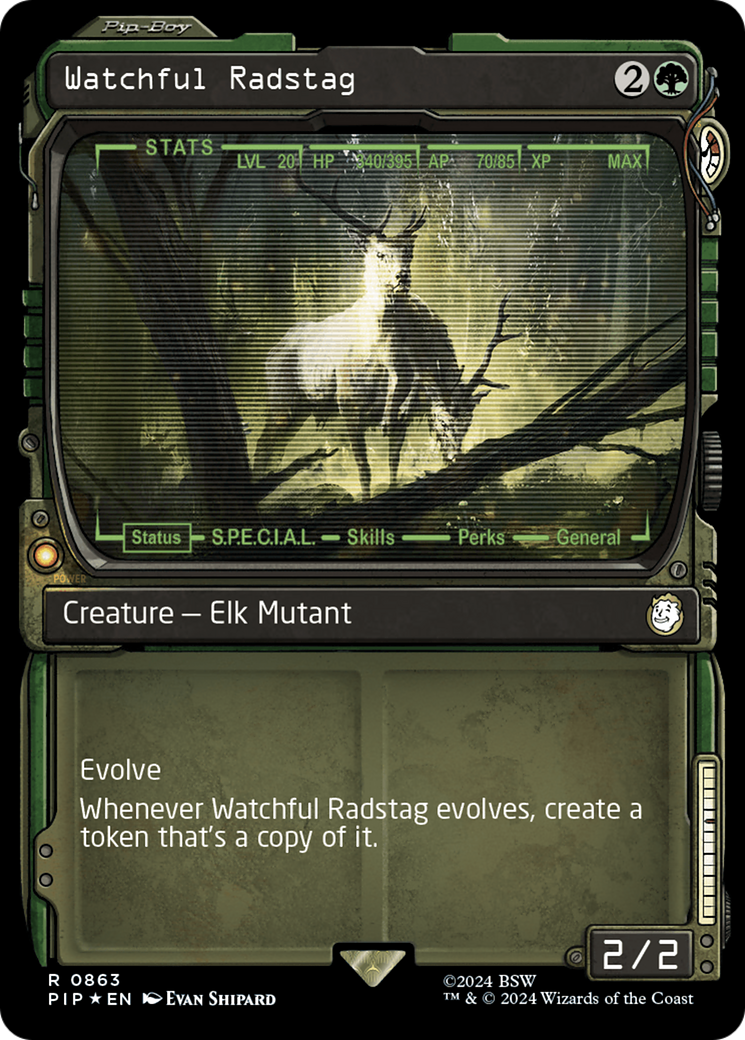 Watchful Radstag (Showcase) (Surge Foil) [Fallout] | Anubis Games and Hobby